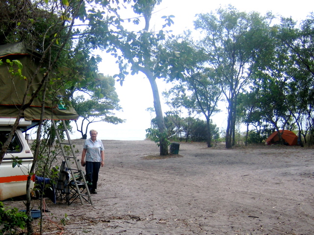 Our beach campsite