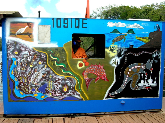 Mural on the ferry operators booth